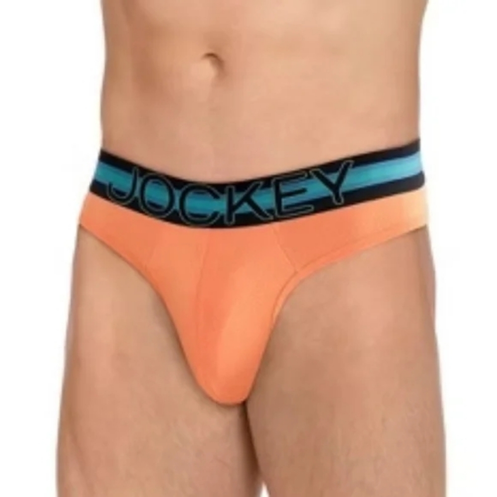 Jockey Sport Men's Stability Pouch Microfiber Thong Underwear New Size Medium